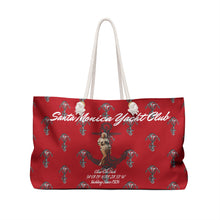 Load image into Gallery viewer, Marilyn Monroe Santa Monica Yacht Club Red Tote Bag
