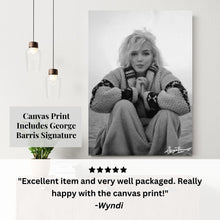 Load image into Gallery viewer, Marilyn Monroe Last Photo Black And White Canvas Print