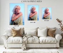 Load image into Gallery viewer, Contemporary Marilyn Monroe Print Canvas Print Wall Art Wall Art Photos Home Decor Marilyn Monroe On The Beach Wall Decor Canvas Art