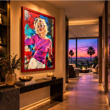 Load image into Gallery viewer, Marilyn Monroe Pop Art Colored Framed Print