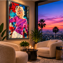 Load image into Gallery viewer, Marilyn Monroe Pop Art Colored Framed Print