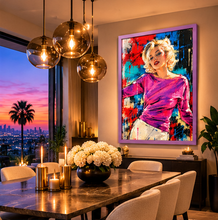 Load image into Gallery viewer, Marilyn Monroe Pop Art Colored Framed Print
