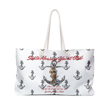 Load image into Gallery viewer, Marilyn Monroe Santa Monica Yacht Club White Tote Bag