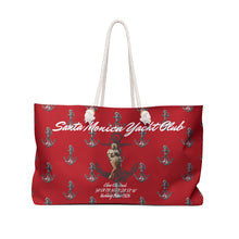 Load image into Gallery viewer, Marilyn Monroe Santa Monica Yacht Club Red Tote Bag