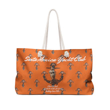 Load image into Gallery viewer, Marilyn Monroe Santa Monica Yacht Club Orange Tote Bag
