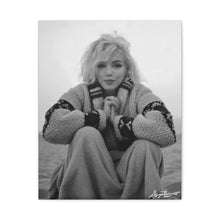 Load image into Gallery viewer, Marilyn Monroe Last Photo Black And White Canvas Print