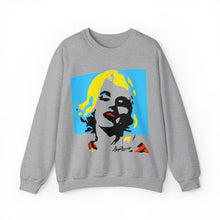 Load image into Gallery viewer, Marilyn Monroe Pop Art Graphic Sweatshirt, Retro Art, Tiffany Blue, Womens Sweater, Retro Fashion, Sweater Weather, Autumn Sweatshirt