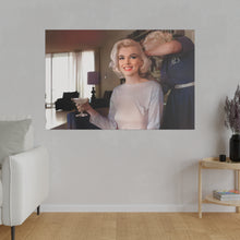 Load image into Gallery viewer, Marilyn Monroe Champagne Please Canvas Print