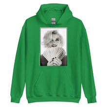 Load image into Gallery viewer, Marilyn $100 Dollar Bills Unisex Hoodie