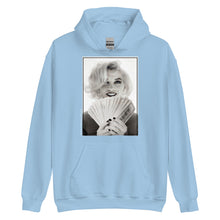 Load image into Gallery viewer, Marilyn $100 Dollar Bills Unisex Hoodie
