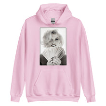 Load image into Gallery viewer, Marilyn $100 Dollar Bills Unisex Hoodie