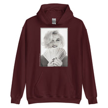 Load image into Gallery viewer, Marilyn $100 Dollar Bills Unisex Hoodie