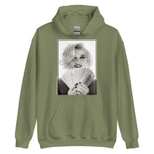 Load image into Gallery viewer, Marilyn $100 Dollar Bills Unisex Hoodie