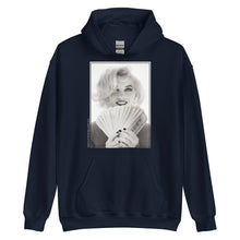 Load image into Gallery viewer, Marilyn $100 Dollar Bills Unisex Hoodie