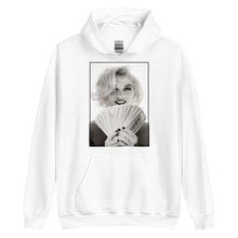 Load image into Gallery viewer, Marilyn $100 Dollar Bills Unisex Hoodie