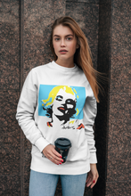 Load image into Gallery viewer, Marilyn Monroe Tiffany Blue Pop Art Fleece Pullover