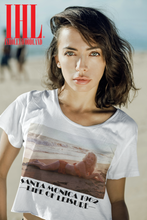 Load image into Gallery viewer, Marilyn Monroe "Santa Monica 1962 Life of Leisure" Crop Tee