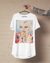 Load image into Gallery viewer, Marilyn Monroe "Muse" Curved Hem T-Shirt