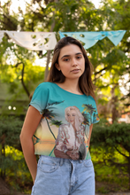 Load image into Gallery viewer, Marilyn Monroe Life Of Leisure All-Over Print Crop Tee