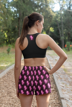 Load image into Gallery viewer, INHOLLYWOODLAND Neon Flamingo Emoji Luxury Shorts Women's Short Shorts