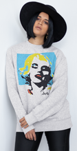 Load image into Gallery viewer, Marilyn Monroe Tiffany Blue Pop Art Fleece Pullover