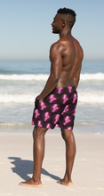 Load image into Gallery viewer, INHOLLYWOODLAND Men's Neon Flamingo Emoji Luxury Shorts