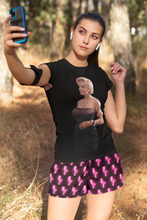 Load image into Gallery viewer, INHOLLYWOODLAND Neon Flamingo Emoji Luxury Shorts Women's Short Shorts