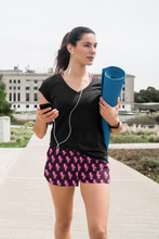 Load image into Gallery viewer, INHOLLYWOODLAND Neon Flamingo Emoji Luxury Shorts Women's Short Shorts