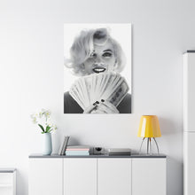 Load image into Gallery viewer, Marilyn Monroe Money Talks Retro Pop Art Canvas Print
