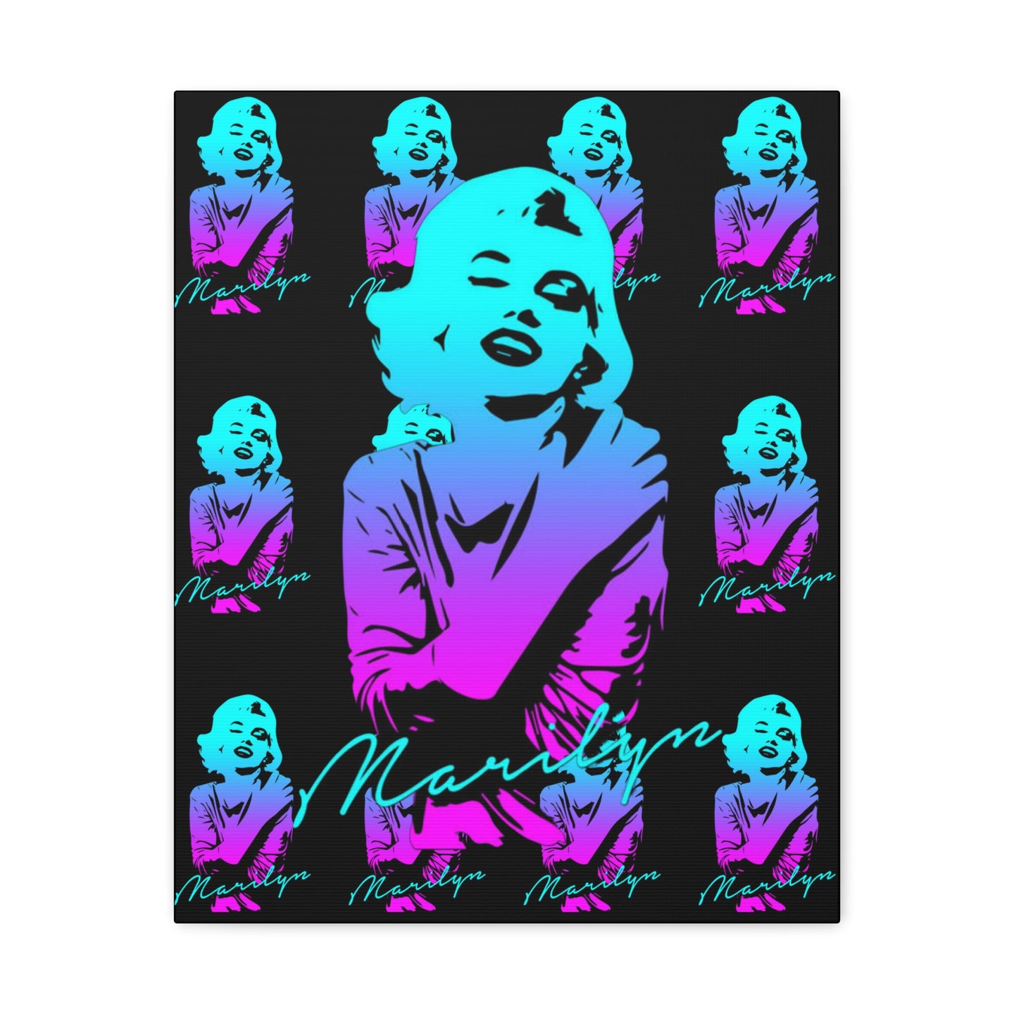 Marilyn Monroe Gradient Pop Art Canvas Print