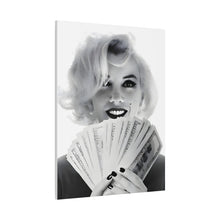 Load image into Gallery viewer, Marilyn Monroe Money Talks Retro Pop Art Canvas Print
