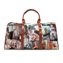 Load image into Gallery viewer, Marilyn Monroe Travel Bag, Waterproof Weekender Duffel, Carry On Overnight Bag, Vintage Hollywood Photo Collage, George Barris Art, Gift for Marilyn Fans
