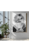 Load image into Gallery viewer, Marilyn Monroe Money Talks Retro Pop Art Canvas Print

