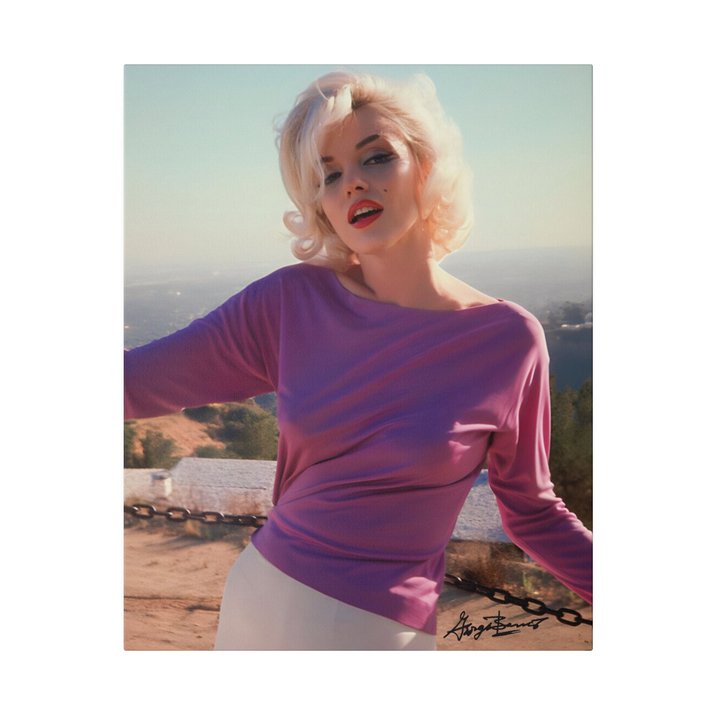 Marilyn Monroe All Yours Canvas Print By George Barris