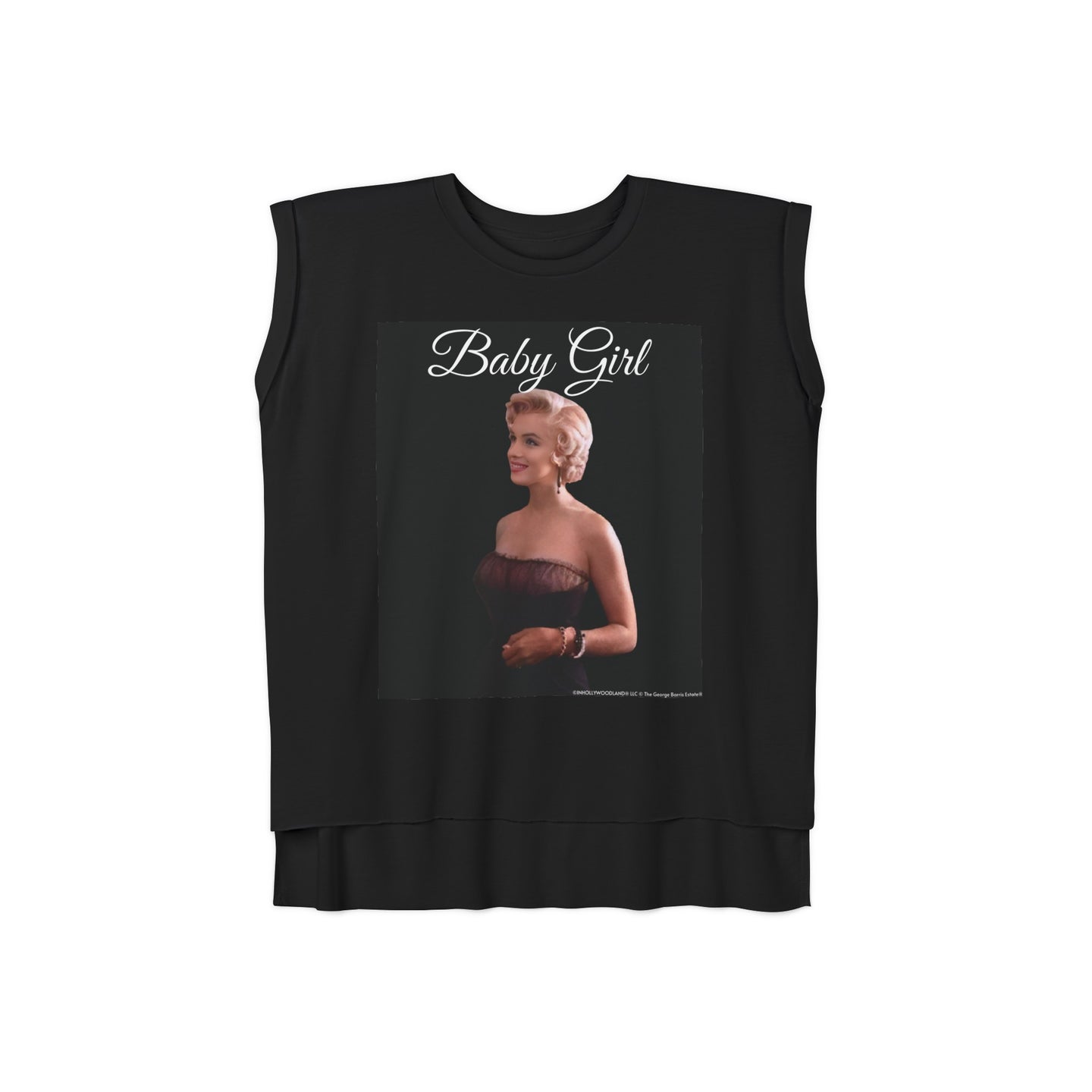 Marilyn Monroe Baby Girl Women's Flowy Rolled Cuffs Tee