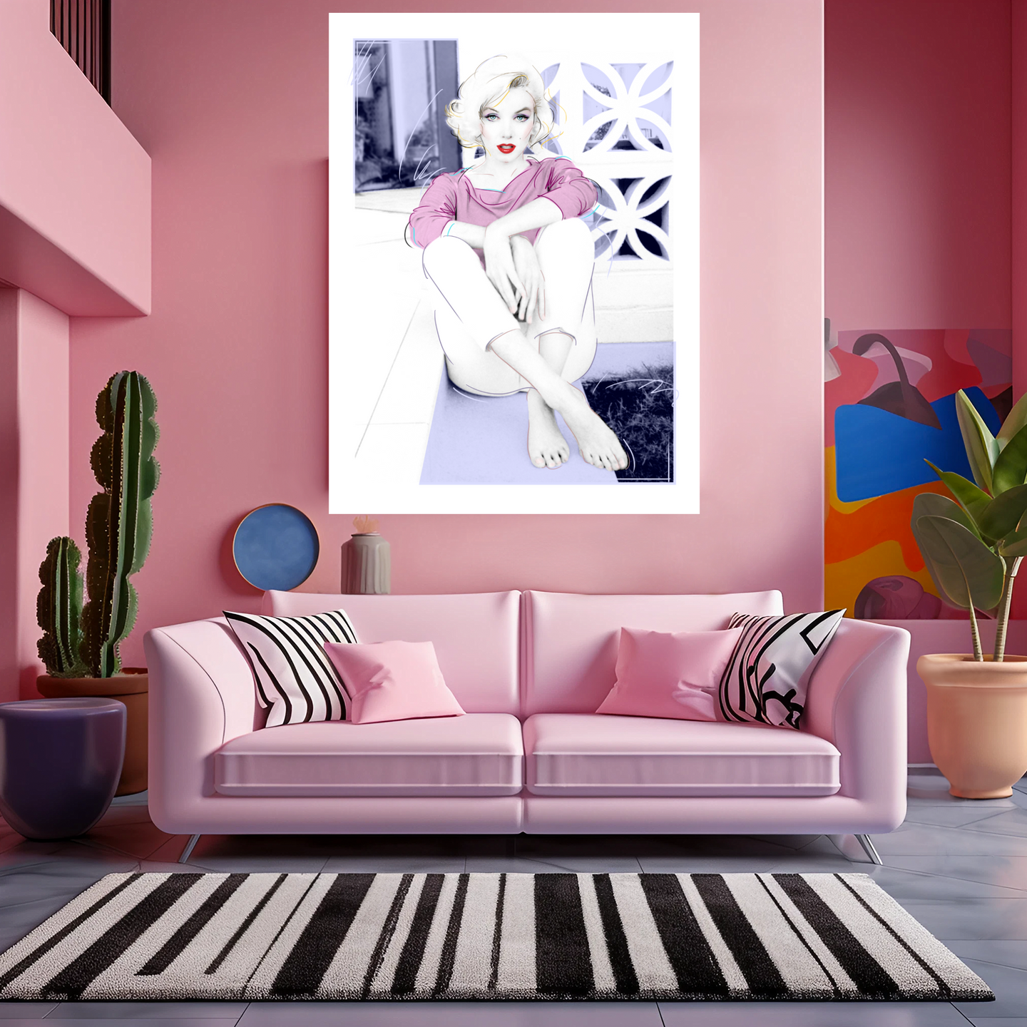 Marilyn Monroe Muse Art Deco Pop Art Canvas Print