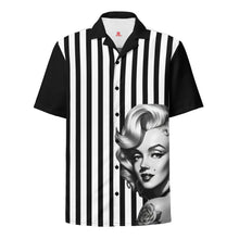 Load image into Gallery viewer, Marilyn Monroe Retro Pinstripe Button Up
