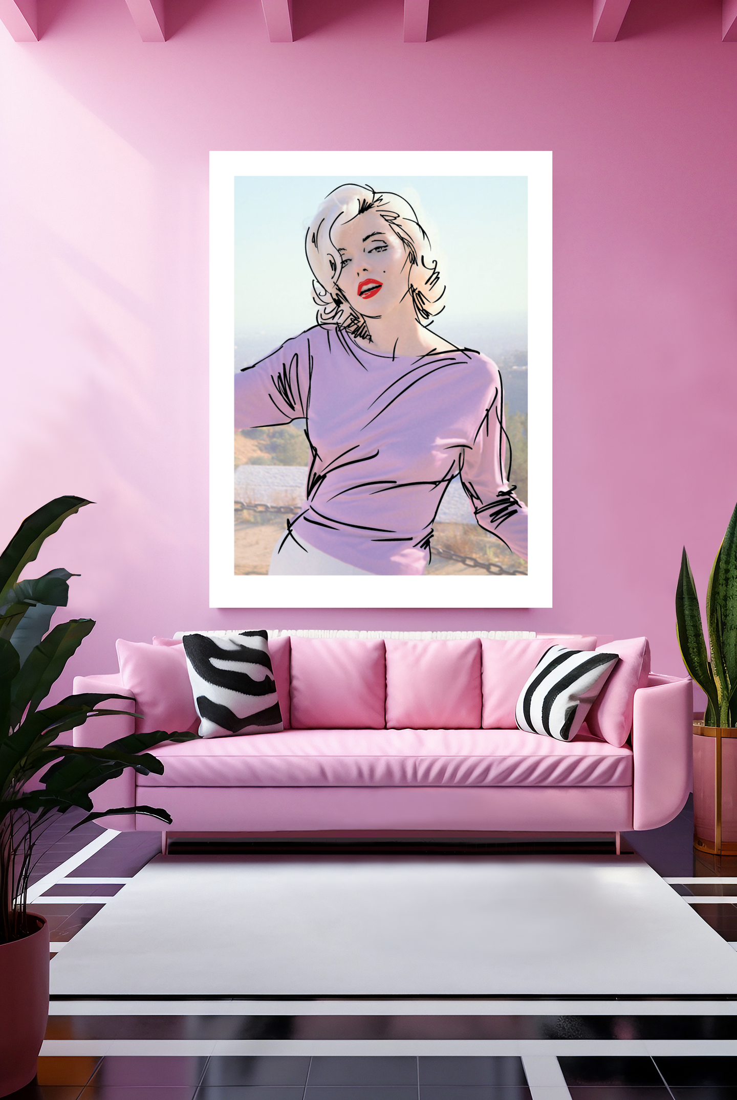 Marilyn Monroe Dreams Art Deco Pop Art Canvas Print
