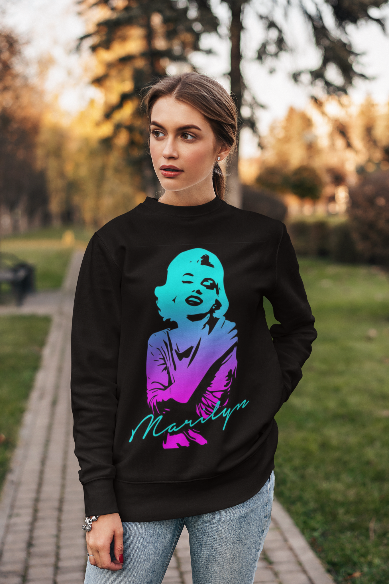 Marilyn Monroe Gradient Pop Art Sweatshirt