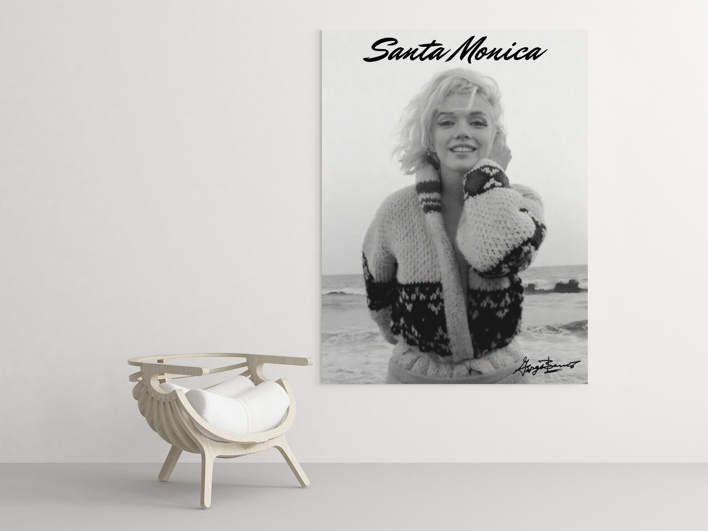 Marilyn Monroe Golden Sands and Endless Beauty Canvas Print