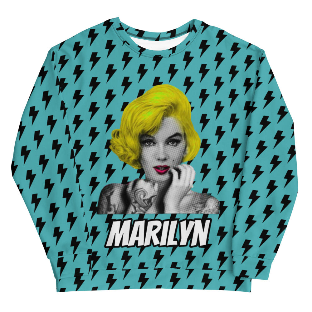 Marilyn Monroe Thunder Pop Art Emoji Unisex Sweatshirt