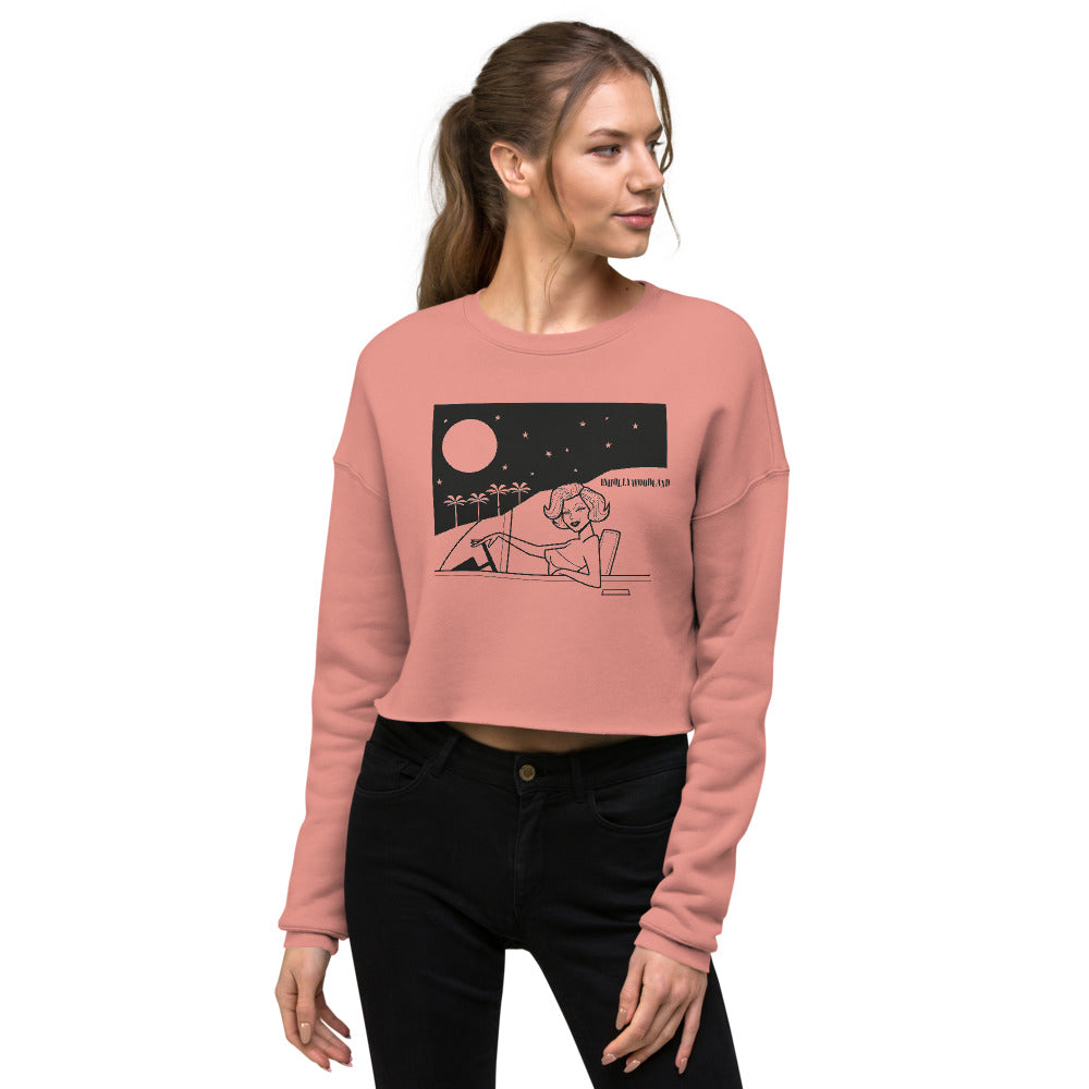 Marilyn Monroe Mulholland Moonlighting Pop Art Crop Top Sweatshirt