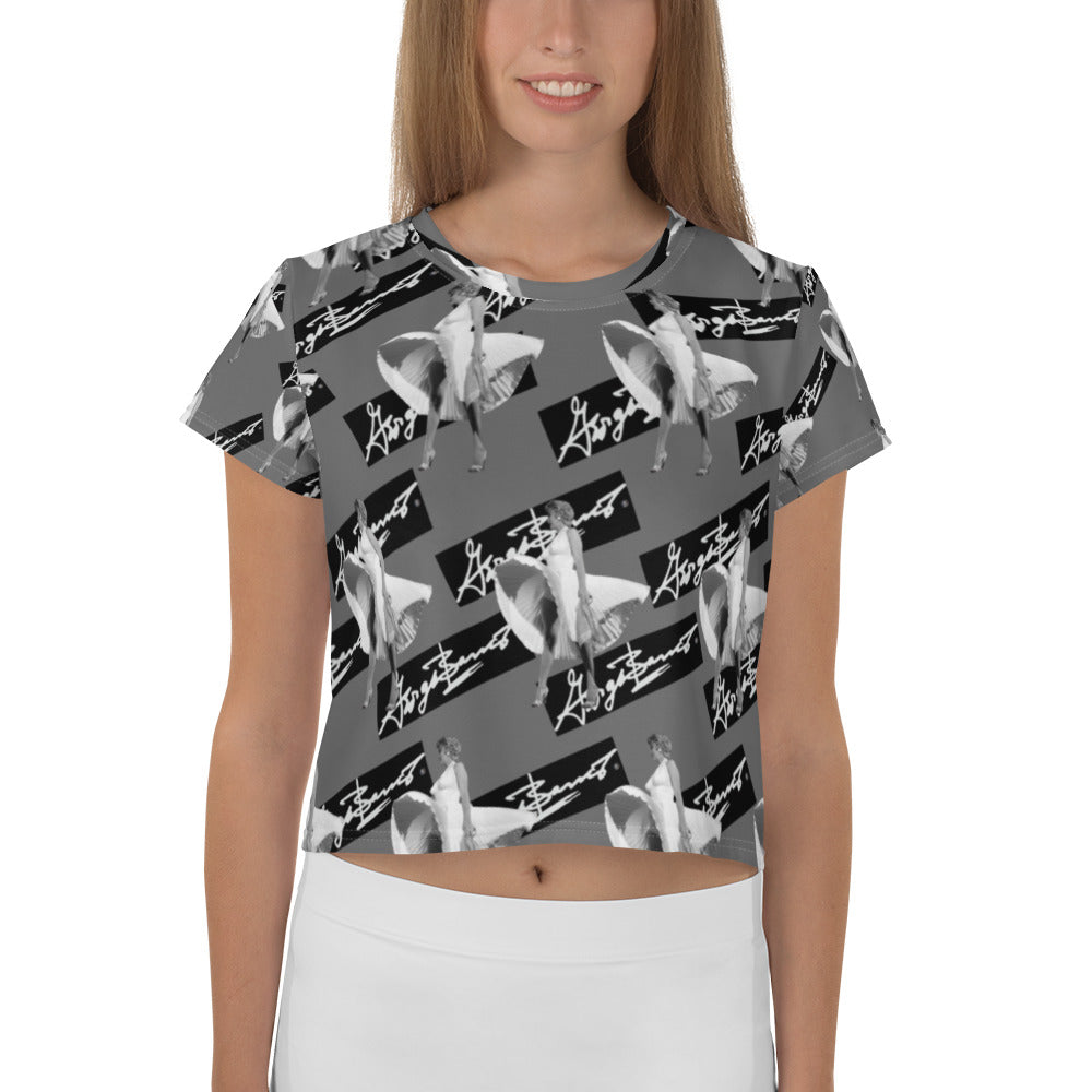 Marilyn 7 Year Itch All-Over Print Crop Tee