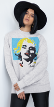 Load image into Gallery viewer, Marilyn Monroe Tiffany Blue Pop Art Fleece Pullover
